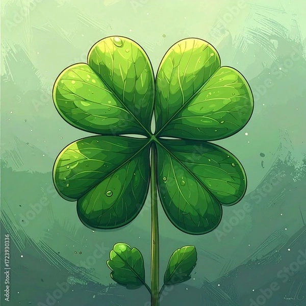 Obraz Four-leaf clover illustration