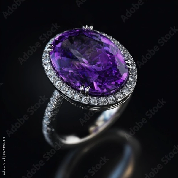 Obraz Elegant amethyst ring (3)