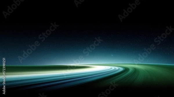 Fototapeta An artistic depiction of a winding road illuminated by ethereal light, inviting the viewer to embark on a journey of the imagination.