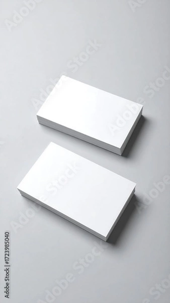Obraz Blank business cards laid flat