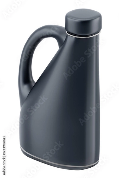 Fototapeta Engine oil container on transparent background. 3D illustration
