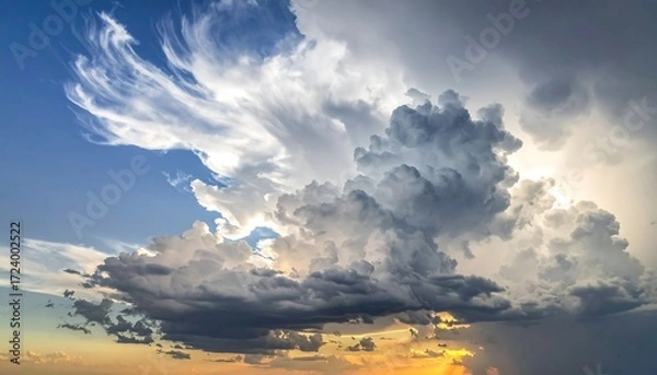 Obraz Dramatic cloudscape with vibrant colors