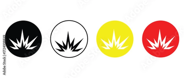 Fototapeta Set of explosions icon  vector eps10.