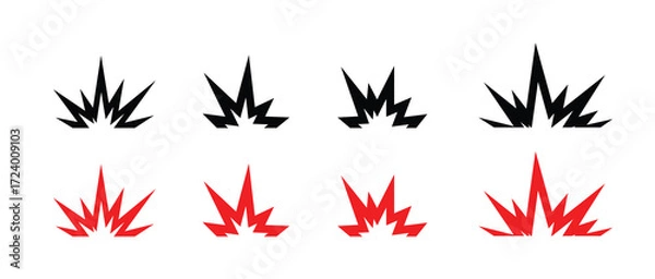 Fototapeta Set of explosions icon  vector eps10.