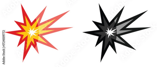 Fototapeta Set of explosions icon  vector eps10.