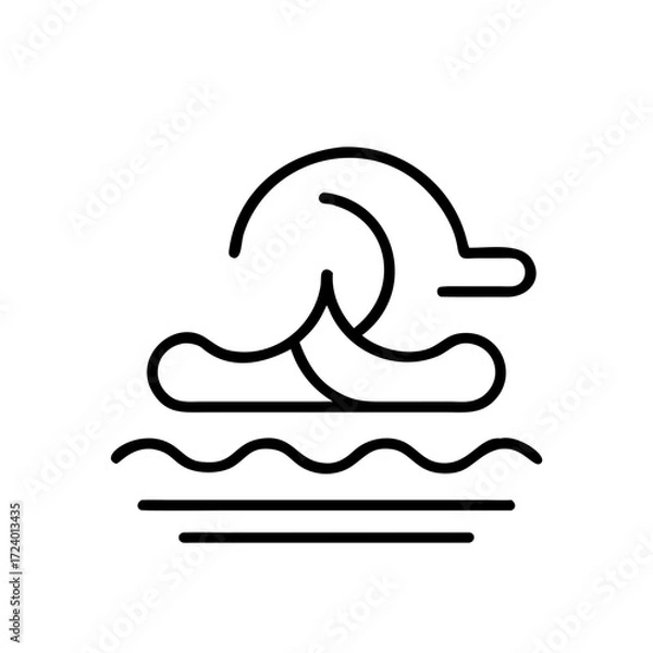 Fototapeta Abstract wave design symbolizing mindfulness for mental health apps  