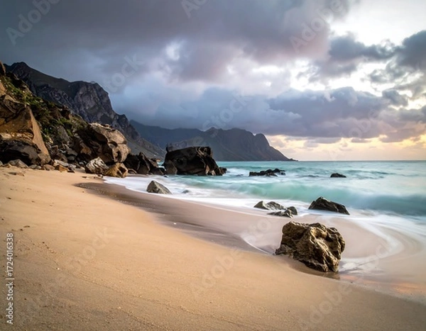 Obraz Dramatic coastal sunrise (1)