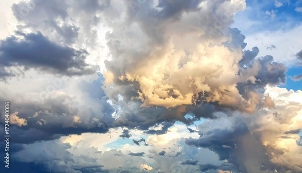 Fototapeta Dramatic sky with varied clouds