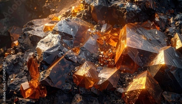 Obraz Crystal formation cluster