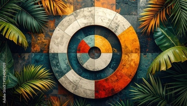 Obraz Colorful circular chart graphic design