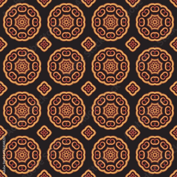 Fototapeta seamless geometric pattern vector art design wall paper background