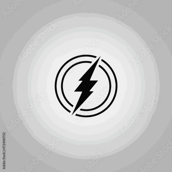 Fototapeta gemini-2_5-flash-image-preview_A_minimalist__modern_logo_design_featuring_a_stylized_lightning_bolt_bisecting_a_circular_frame__The-1_dfa0a011-265f-43e0-a08e-09aa7c116f08_traced