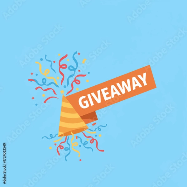 Fototapeta gemini-2_5-flash-image-preview_A_vibrant__celebratory_graphic_featuring_the_word_GIVEAWAY_prominently_displayed_in_bold__white__s-0_c057061e-40c3-442a-957c-c8ae4743980c_traced