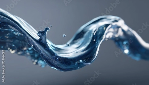 Obraz Abstract water splash.  Fluid dynamic motion