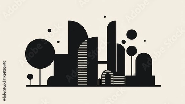 Obraz city skyline vector illustration