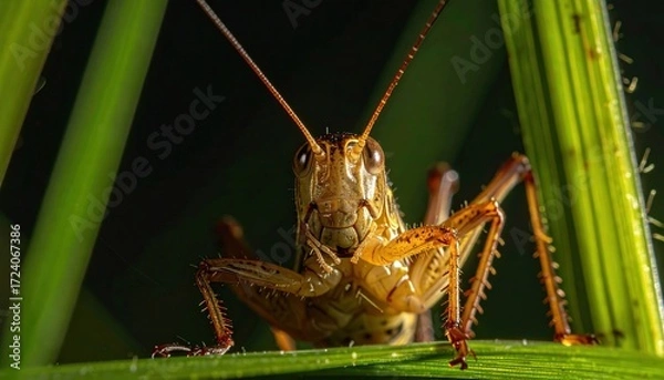 Obraz Closeup grasshopper detail