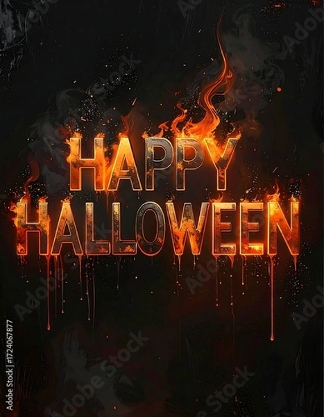 Obraz Burning Halloween greeting