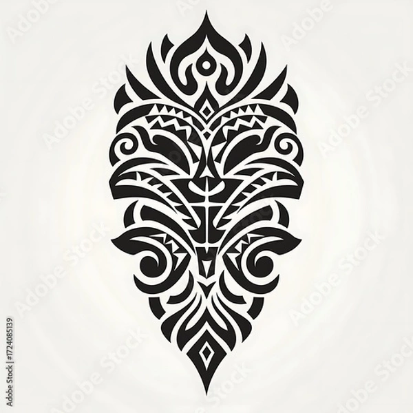 Fototapeta Unique tribal artwork mask high resolution picture
