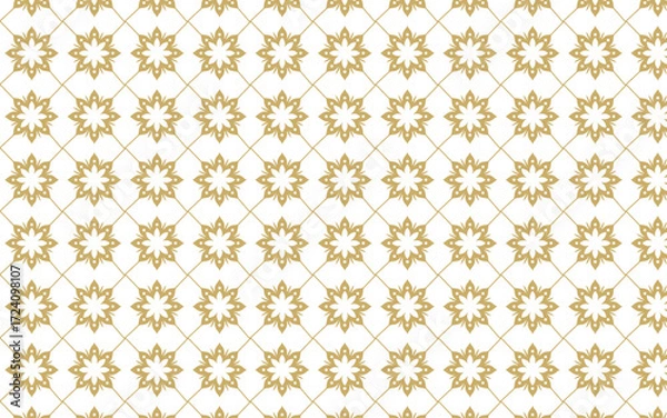 Fototapeta seamless pattern with golden leaves