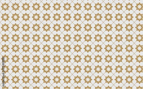 Fototapeta Damask seamless emboss pattern background. Vector classical luxury old damask ornament, royal victorian seamless texture for wallpapers, textile, wrapping. Vintage exquisite floral baroque template.