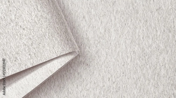 Fototapeta Textured Fabric Close-up Folded Grey Non-Woven Material, Background,Texture, Non Woven Fabric