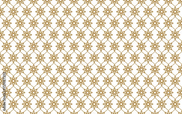 Fototapeta seamless pattern with golden ornament