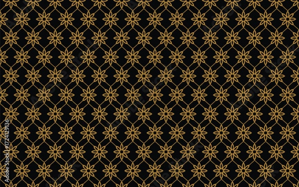 Fototapeta seamless pattern with golden pattern