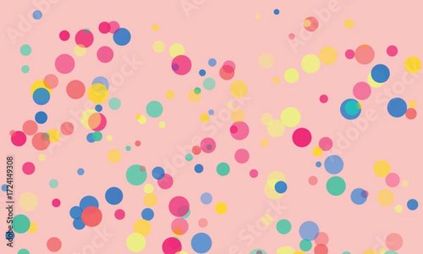 Fototapeta Abstract Background with Colorful Confetti Circles for Party Decorations and Celebrations Creating a Festive and Fun Atmosphere Perfect for Birthdays and Special Occasions