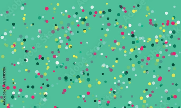 Fototapeta Abstract Background with Colorful Dots on Mint Green Surface Great for Festive Designs and Celebratory Themes and Trendy Modern Art Illustrations