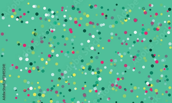 Fototapeta Abstract Background with Scattered Colorful Circles on a Light Green Surface for Creative Designs and Decorative Presentations Offering a Cheerful and Playful Aesthetic