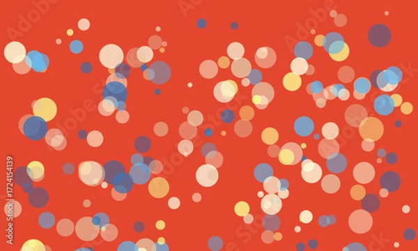 Fototapeta Abstract Background with Translucent Bubbles Floating Against a Vibrant Orange Backdrop Creating a Whimsical and Playful Design Suitable for Various Creative Projects