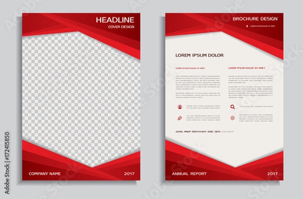 Obraz Red brochure template