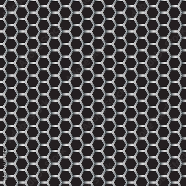 Obraz metal background metal mesh Pattern, Vector illustration Metallic texture