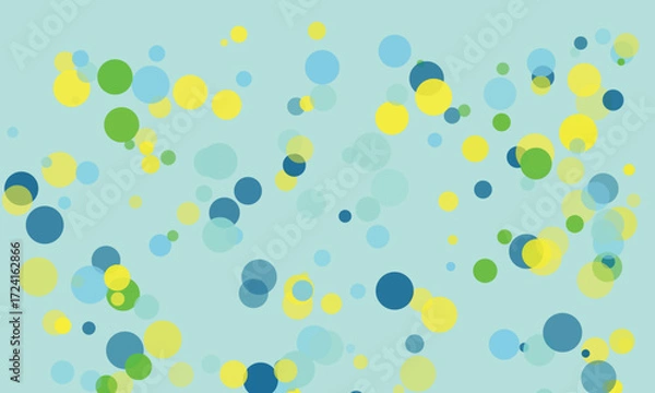 Fototapeta Abstract pastel background with blue green and yellow circles for modern design and creative concepts perfect for wallpapers and backdrops