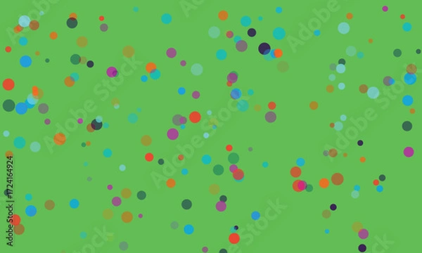 Fototapeta Colorful Confetti Circles on Green Background Ideal for Celebrations and Festive Designs with a Modern Artistic Touch Perfect for Adding Joy and Whimsy to Projects