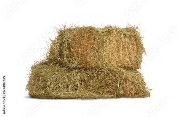 Fototapeta Haystack isolated over a white background
