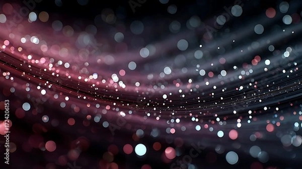 Fototapeta Sparkling waves with glowing fantasy design high resolution picture