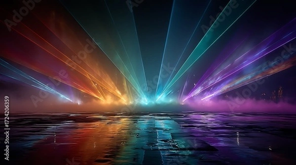 Fototapeta Spectacular rainbow beam display high resolution picture