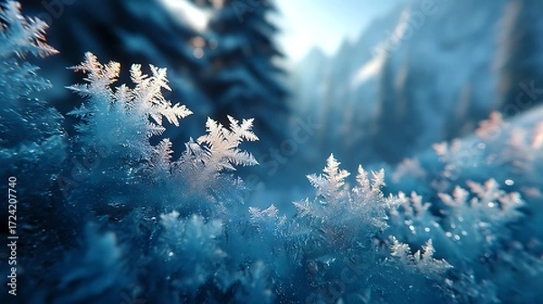 Fototapeta Stunning ice patterns nature high resolution picture