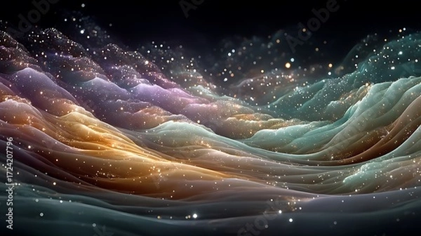 Fototapeta Stunning nebula pattern of lights high resolution picture