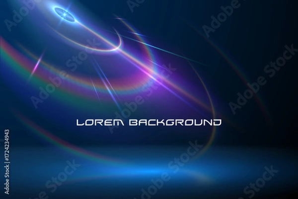 Fototapeta Circle neon light effect background