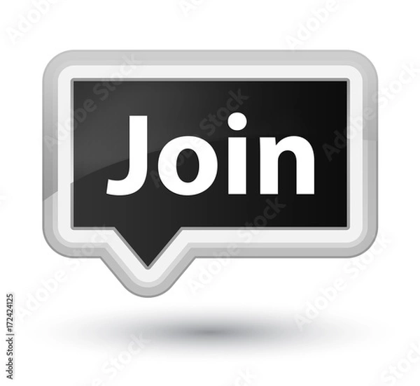 Fototapeta Join prime black banner button
