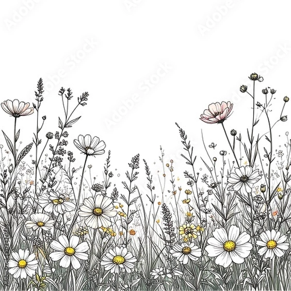 Obraz Delicate meadow flowers