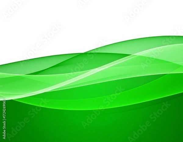 Obraz Abstract green wavy background