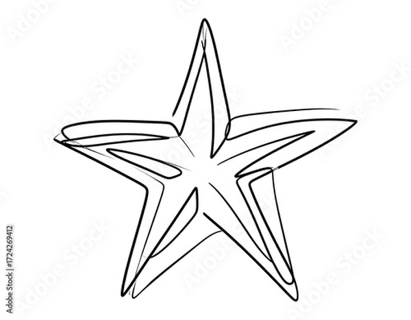 Obraz Abstract, hand-drawn star
