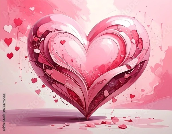 Obraz Abstract heart graphic