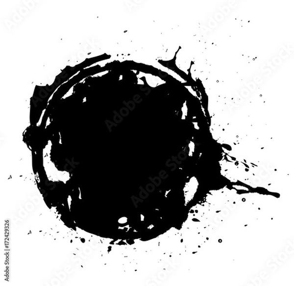 Fototapeta Abstract Dirty Splash round Vector Banner