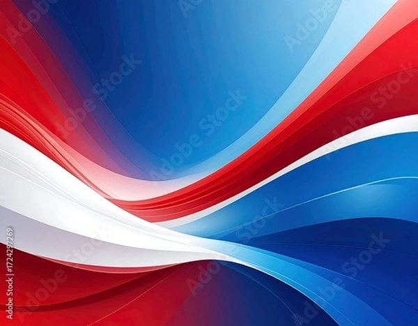 Obraz Abstract patriotic waves