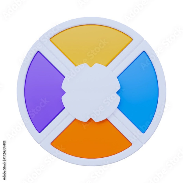 Fototapeta Abstract Colorful Circular Color Wheel Design