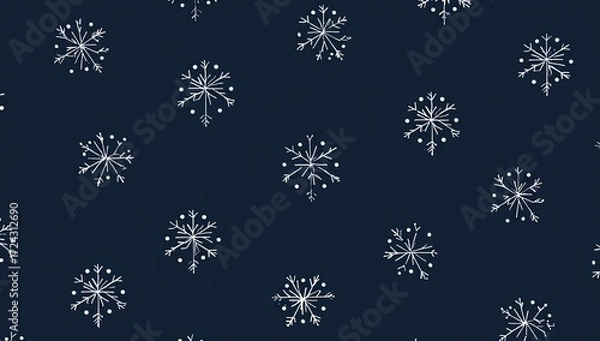 Fototapeta Winter snowflake pattern
